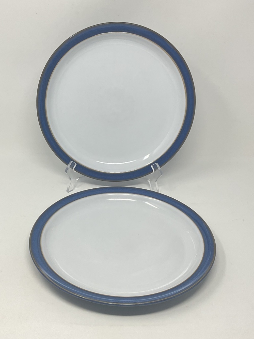 2 Denby Imperial Blue Dinner Plates
